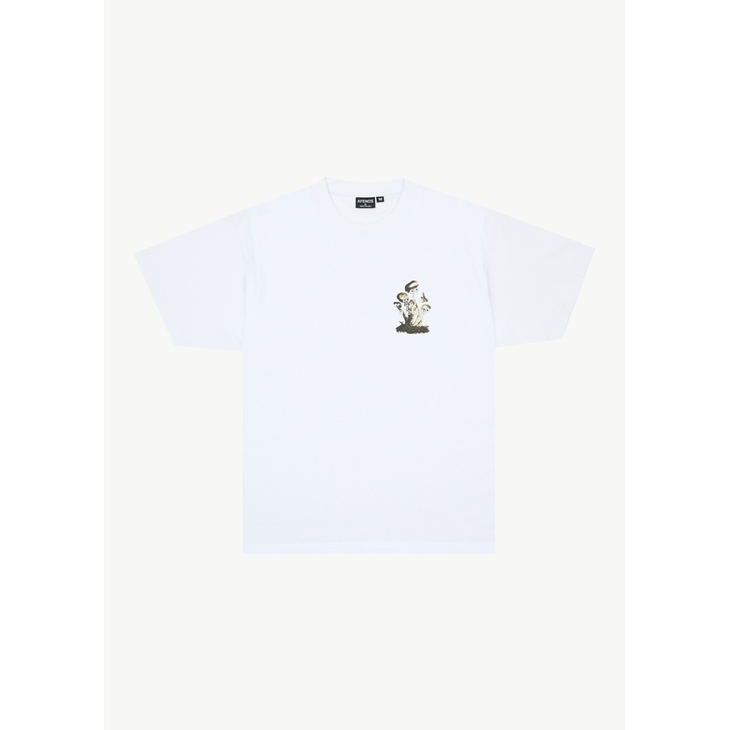 AFENDS Mens We Are Fam – Heavyweight Boxy Tee – White