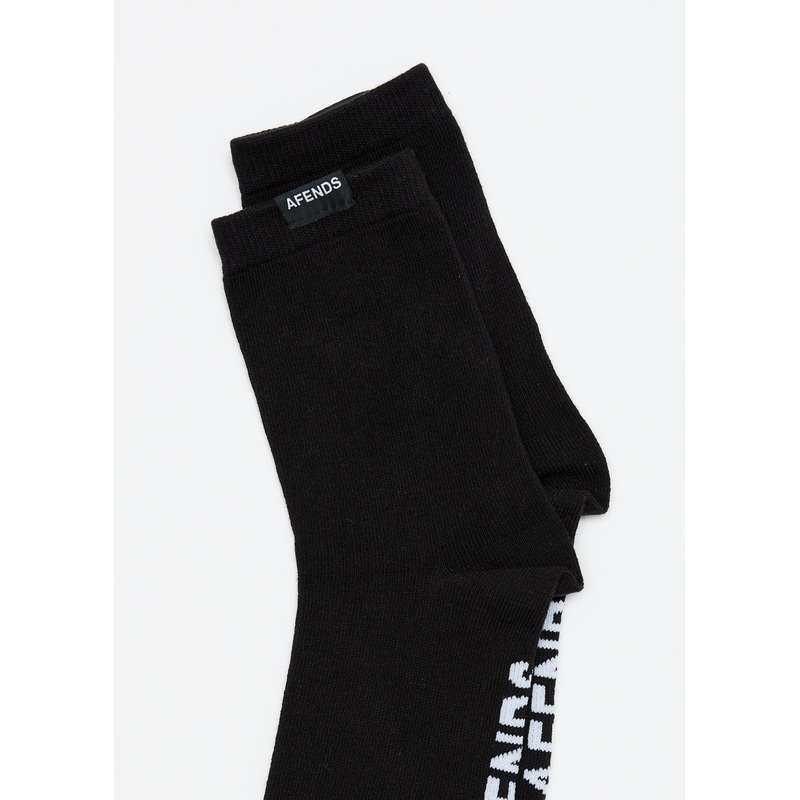 AFENDS Womens Basis – Socks Two Pack – White / Black