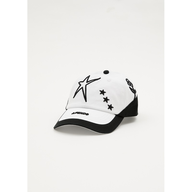 AFENDS Womens Games – Panelled Cap – White / Black