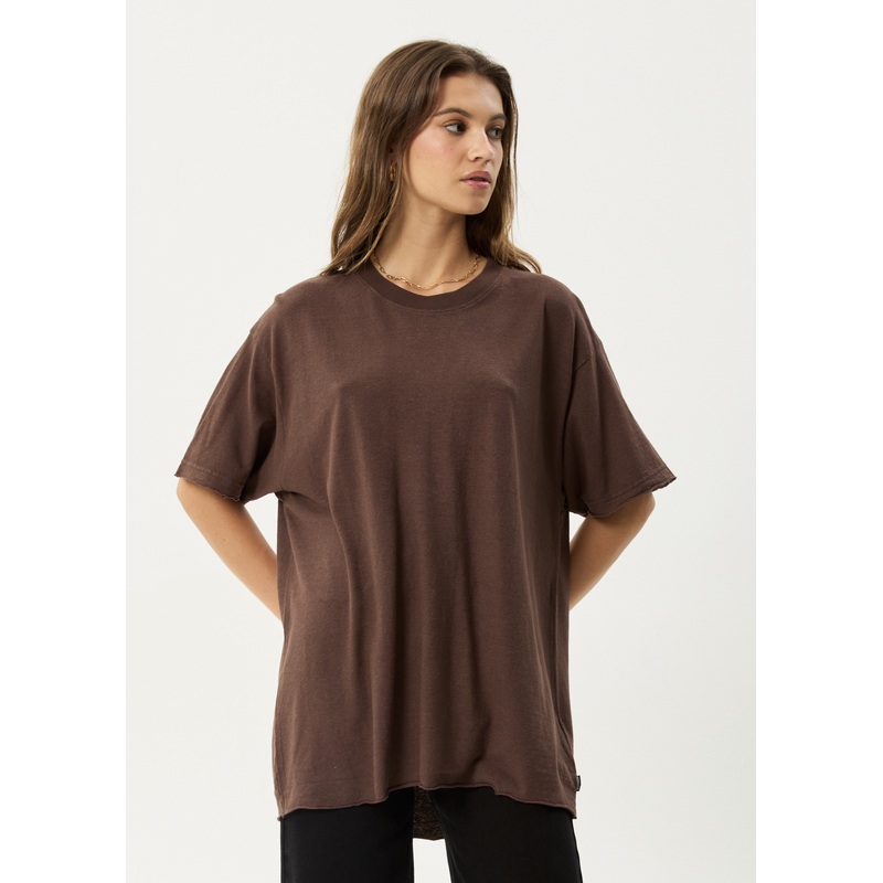AFENDS Womens Slay – Oversized Tee – Coffee