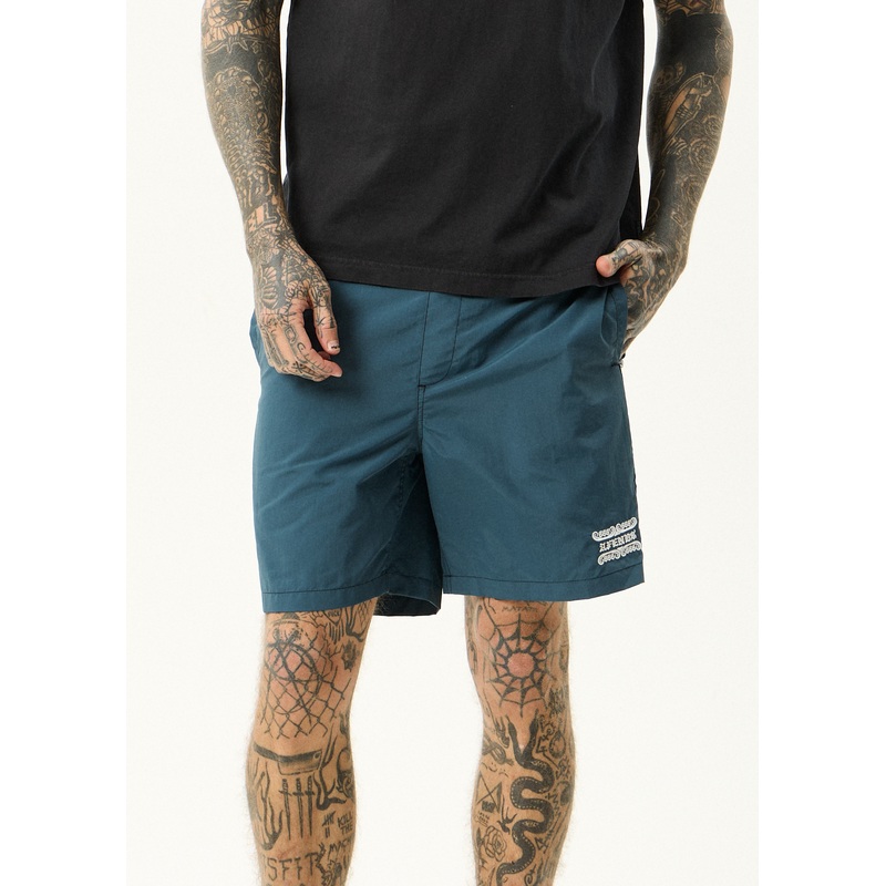 AFENDS Mens Sixsixsix – Baywatch Swim Short 18 – Fuel