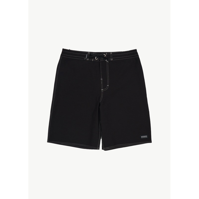 AFENDS Mens Surf Related V.2 – Fixed Waist Boardshort 20 – Black