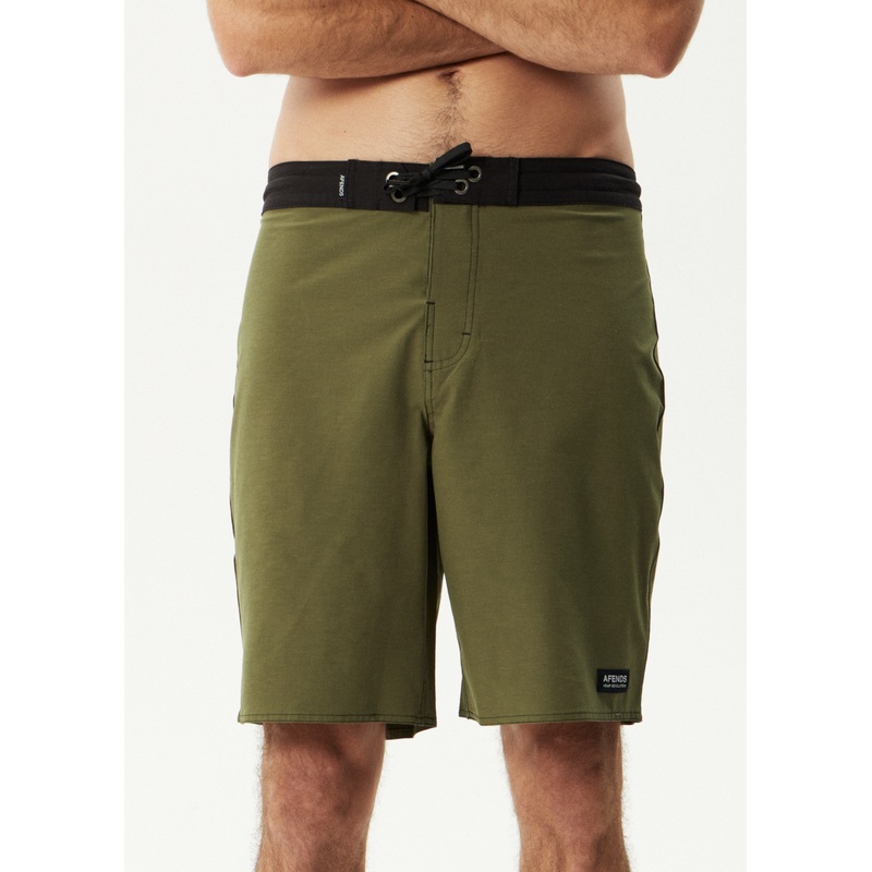 AFENDS Mens Surf Related V.2 – Fixed Waist Boardshort 20 – Military