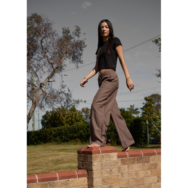 AFENDS Womens Hometown – Pant – Coffee