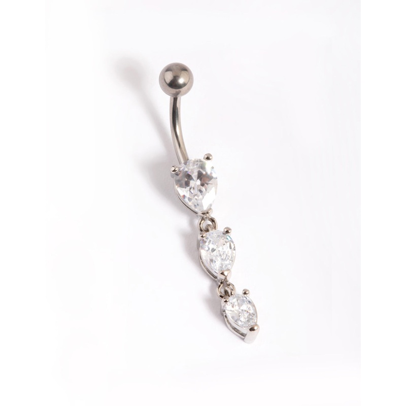 Titanium Pear Drop Belly Bar