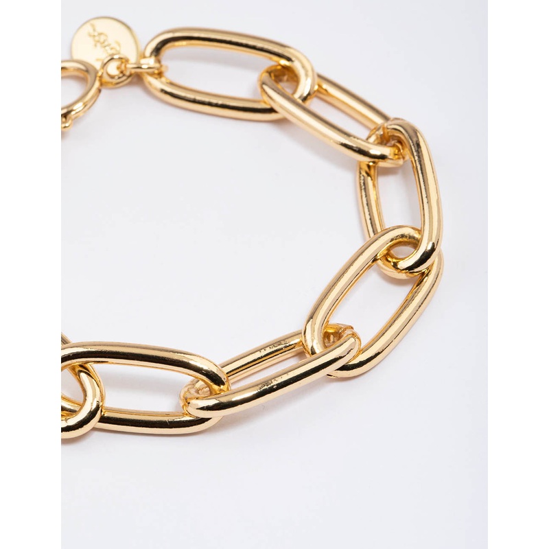 Gold Plated Classic Oval Link Bracelet