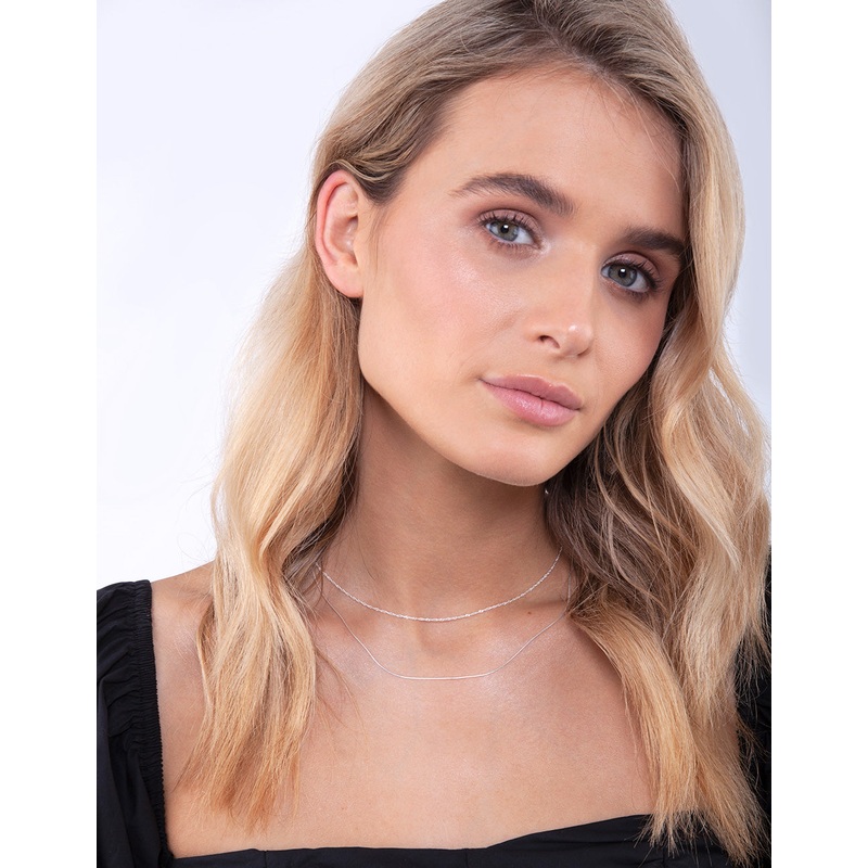 Sterling Silver Singapore Chain 45cm Necklace