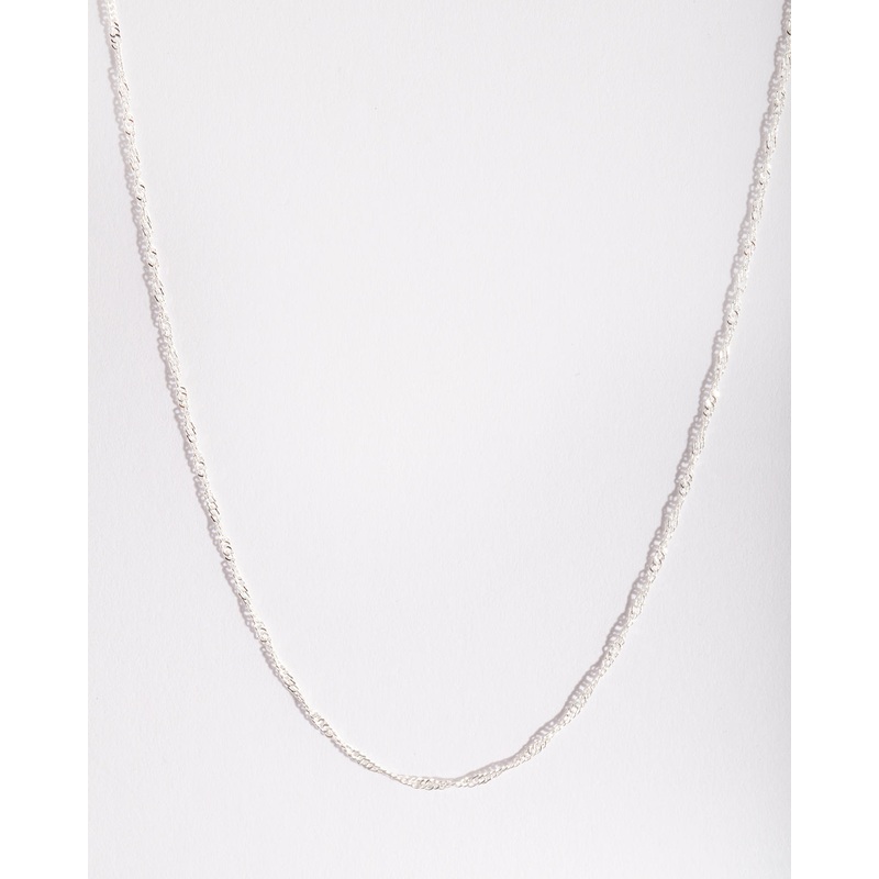 Sterling Silver Singapore Chain 45cm Necklace
