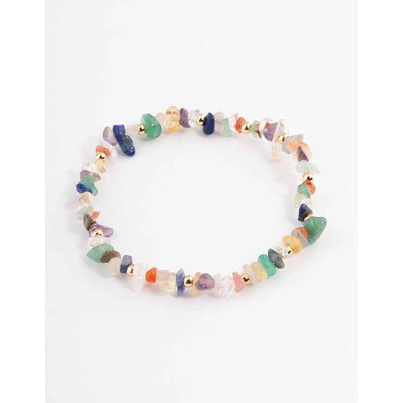 Stone Semi Precious Chip Wrap Bracelet