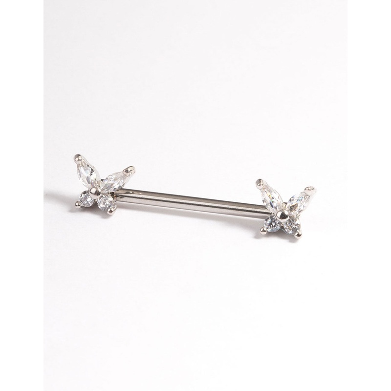 Surgical Steel Butterfly Nipple Bar