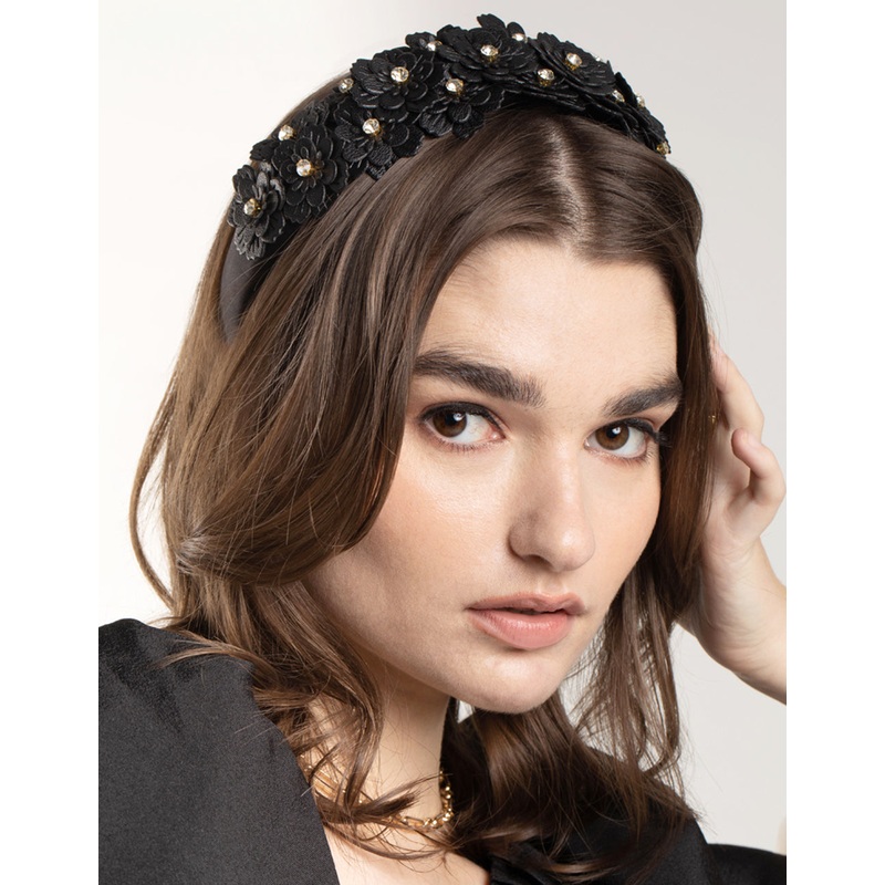 Embellished Floral Fabric Headband