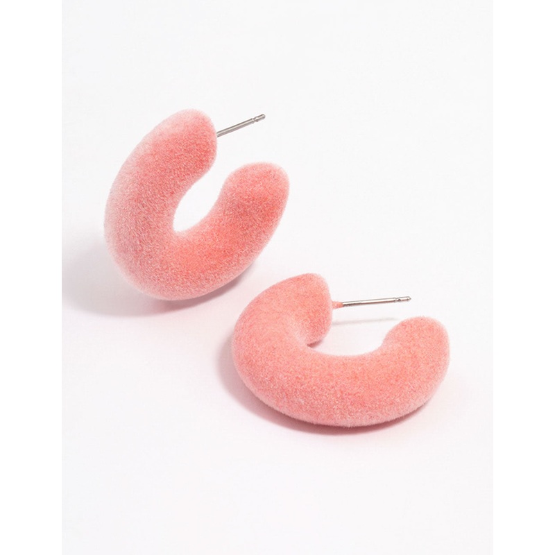 Pink Flick Hoop Earrings