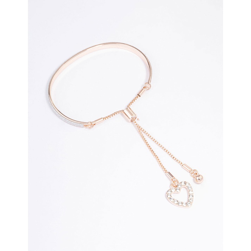Rose Gold Glitter Toggle Bracelet