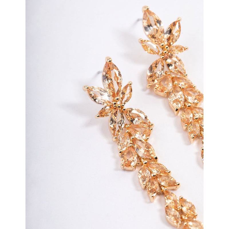 Diamond Simulant Gradual Drop Earrings