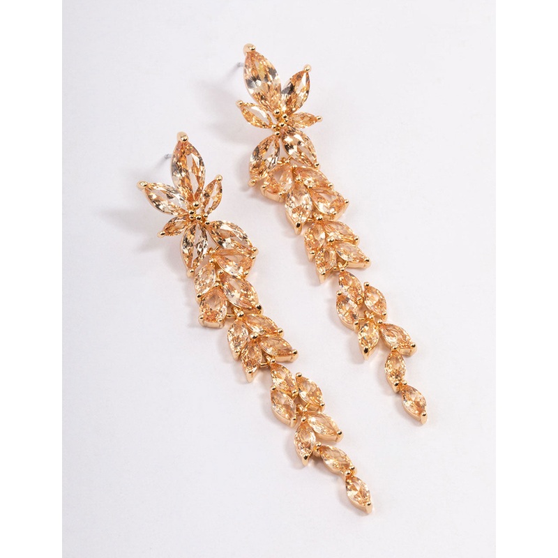 Diamond Simulant Gradual Drop Earrings