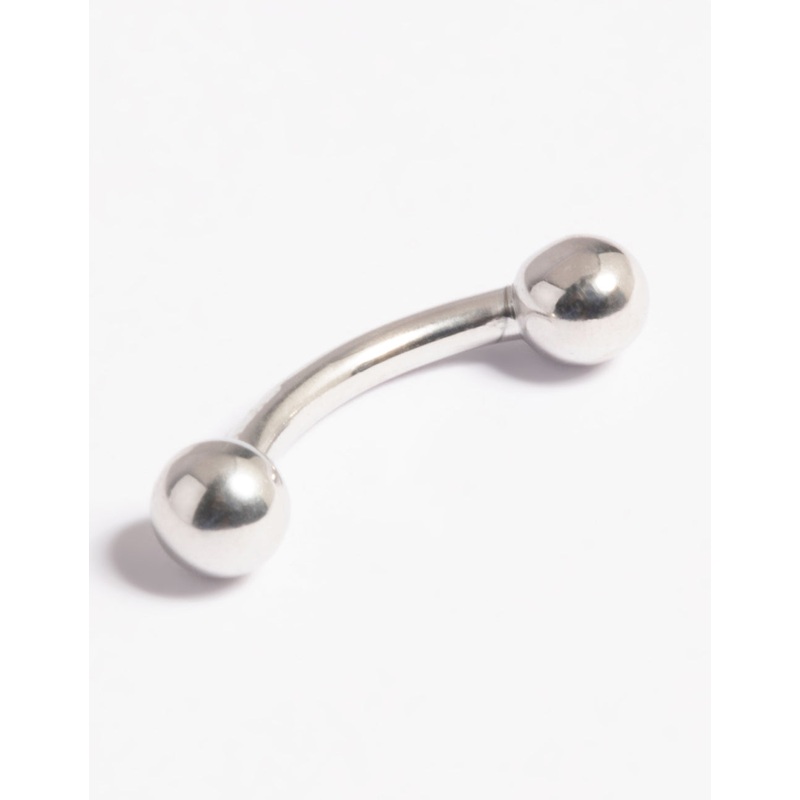 Platinum Plated Titanium Threadless Belly Bar