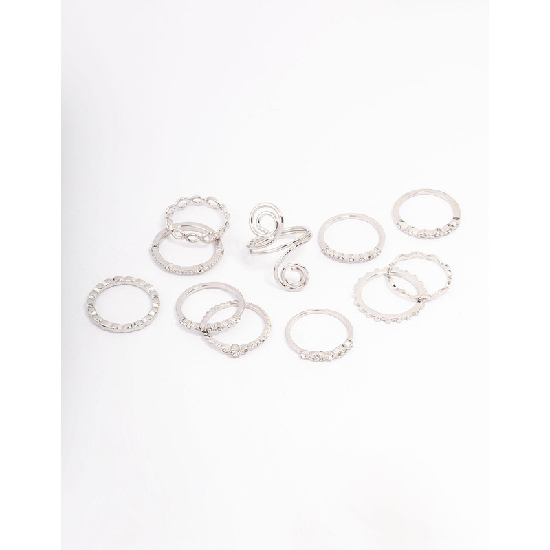 Silver Swirl Multi-Ring Pack|SM|ML