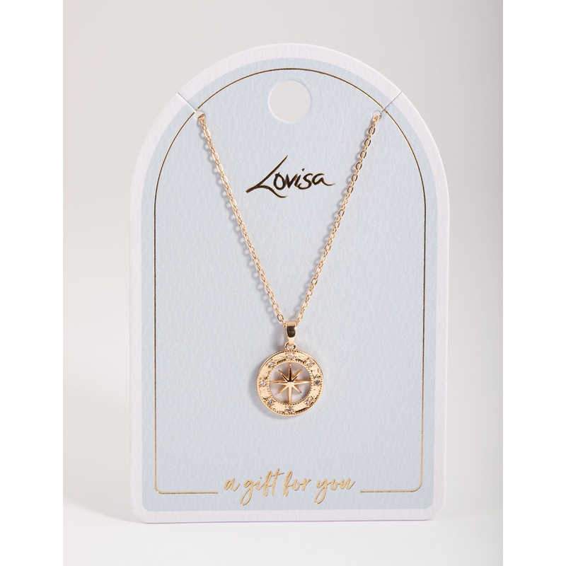 Gold Celestial Compass Necklace