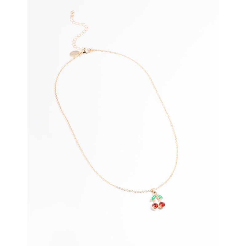 Gold Cherry Necklace