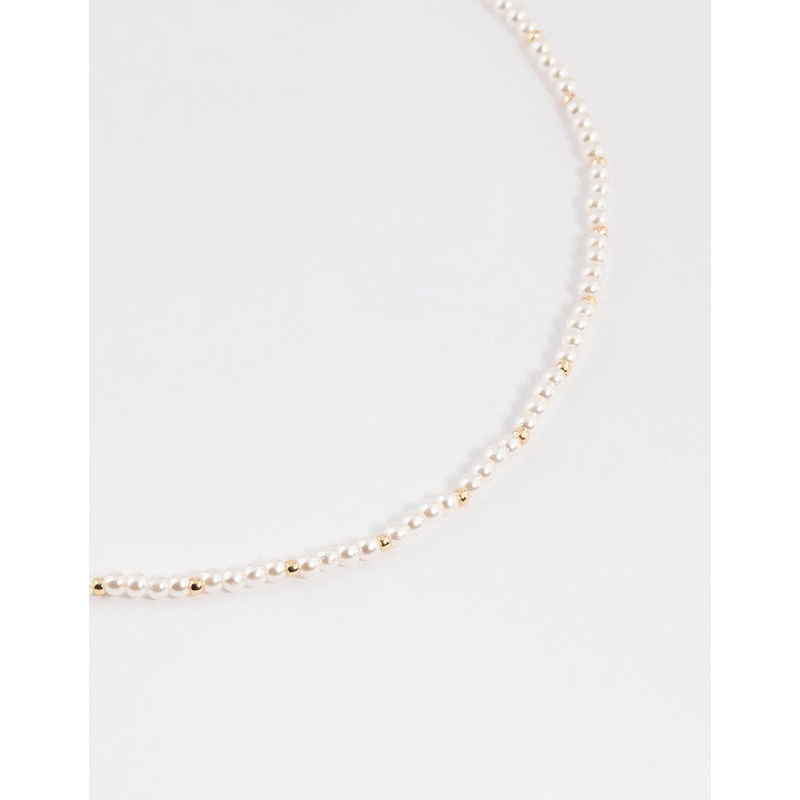 Gold Mini Pearl Choker