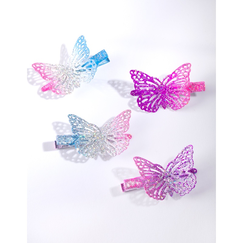Kids Rainbow Butterfly Clip Pack