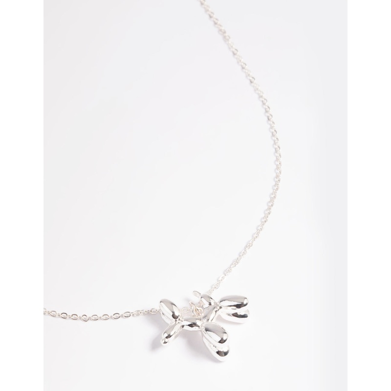 Silver Bubble Dog Necklace Giftbox
