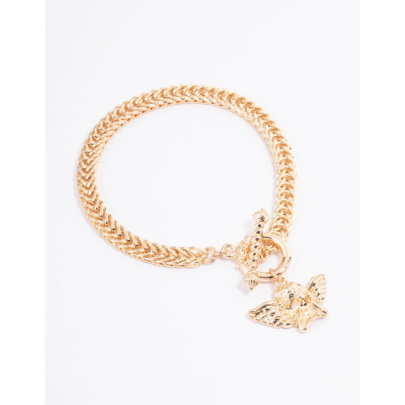 Silver Cherub Charm Bracelet
