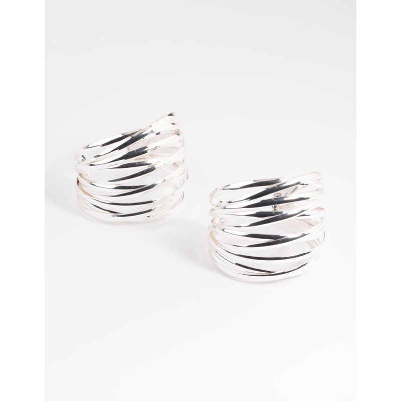 Silver Crossover Double Wrist Cuff