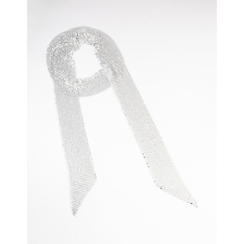 Silver Mesh Scarf