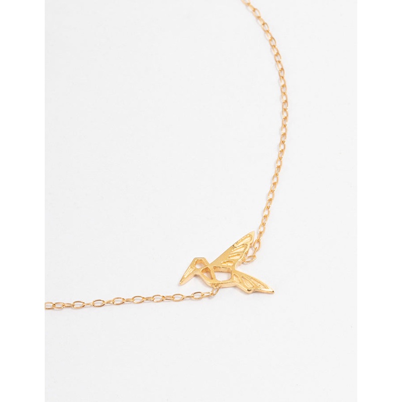 Gold Plated Sterling Silver Origami Bird Bracelet