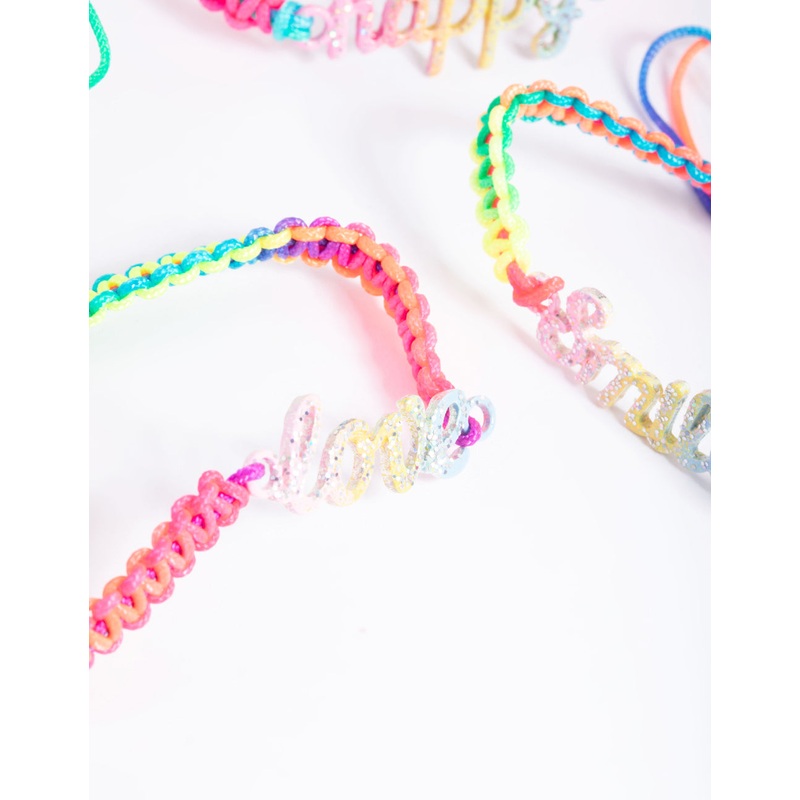 Kids Bright Positive Word Bracelet
