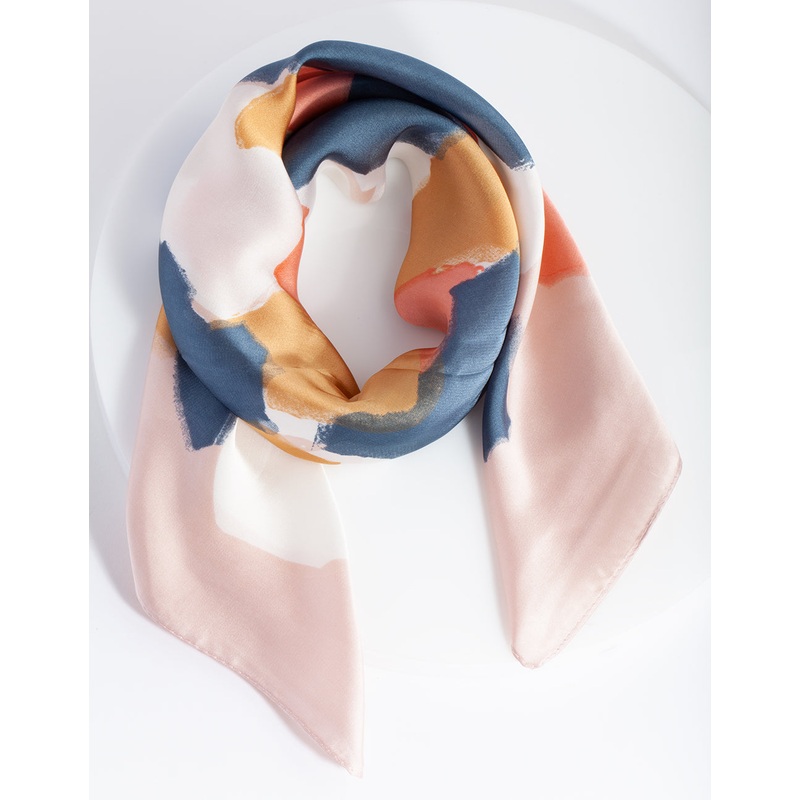 Neutral Soft Floral Bandana Hair Scarf