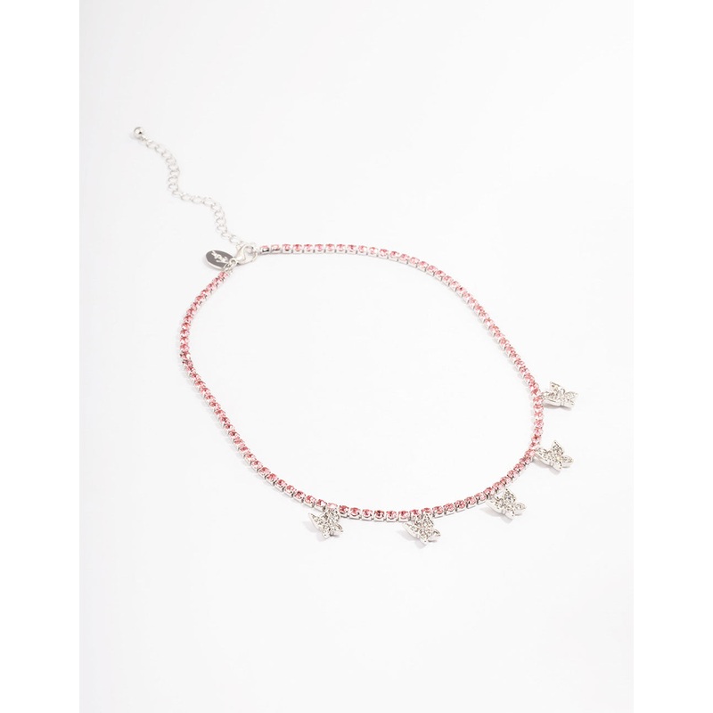 Silver Butterfly Curb Choker