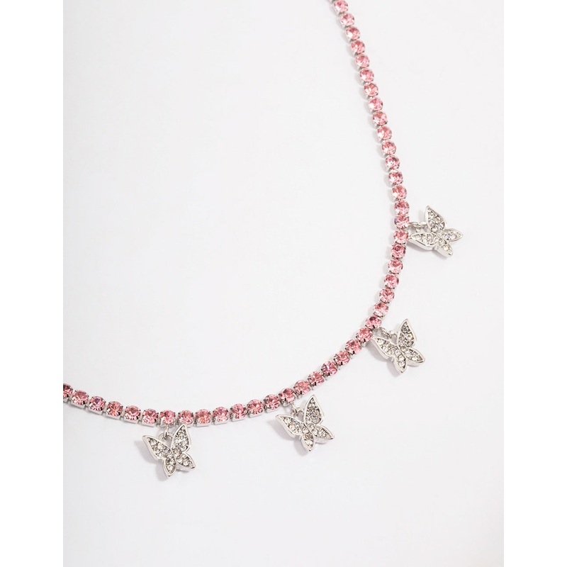 Silver Butterfly Curb Choker