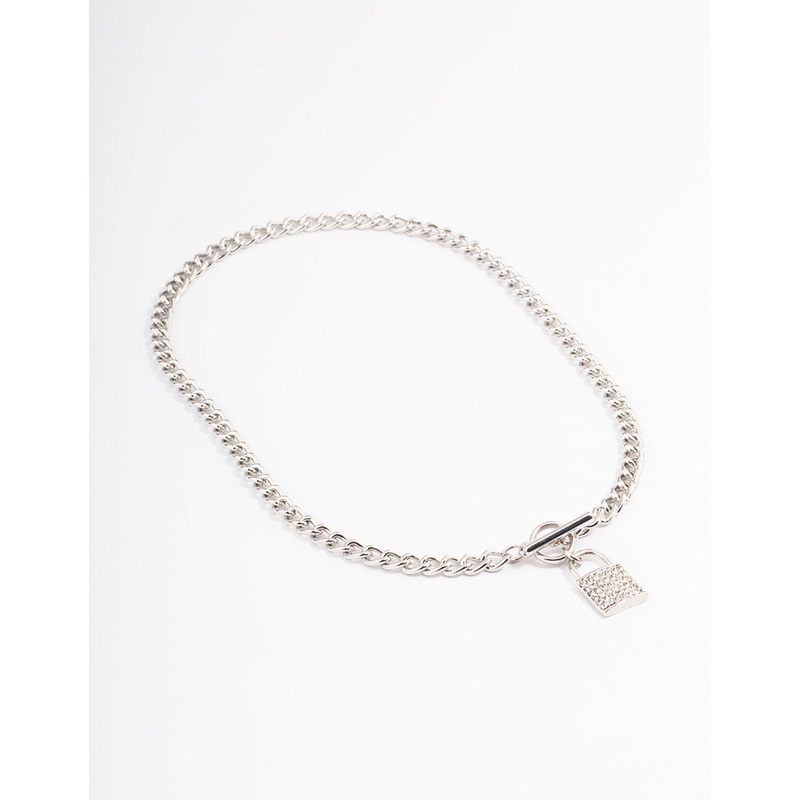 Silver Locket Pendant Necklace