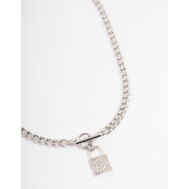 Silver Locket Pendant Necklace