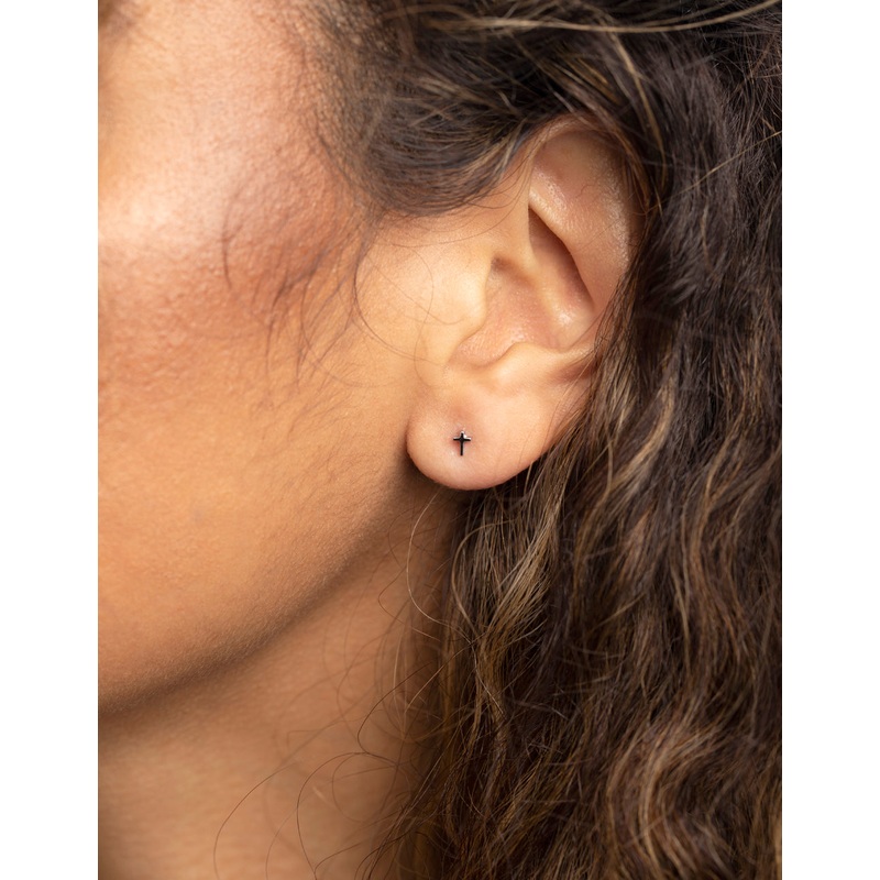 Surgical Steel Cross Stud Earrings