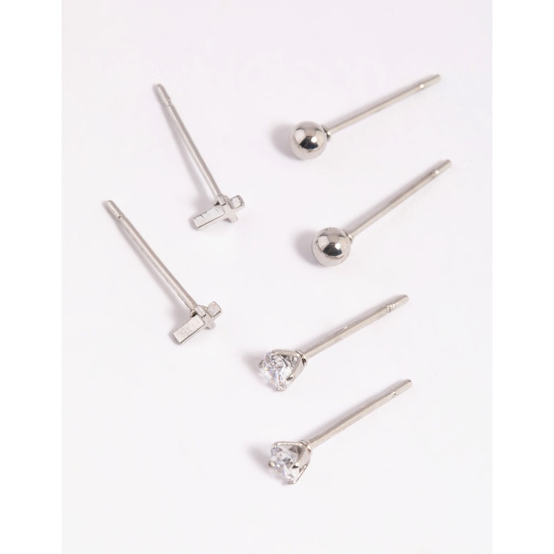 Surgical Steel Cross Stud Earrings