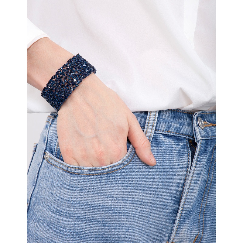Blue Stone Embellished Stretch Bangle