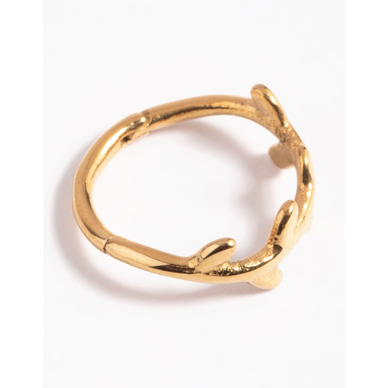Gold Plated Surgical Steel Vine Clicker Ring