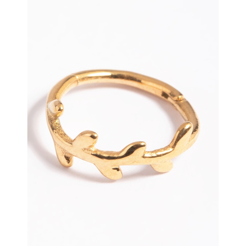 Gold Plated Surgical Steel Vine Clicker Ring