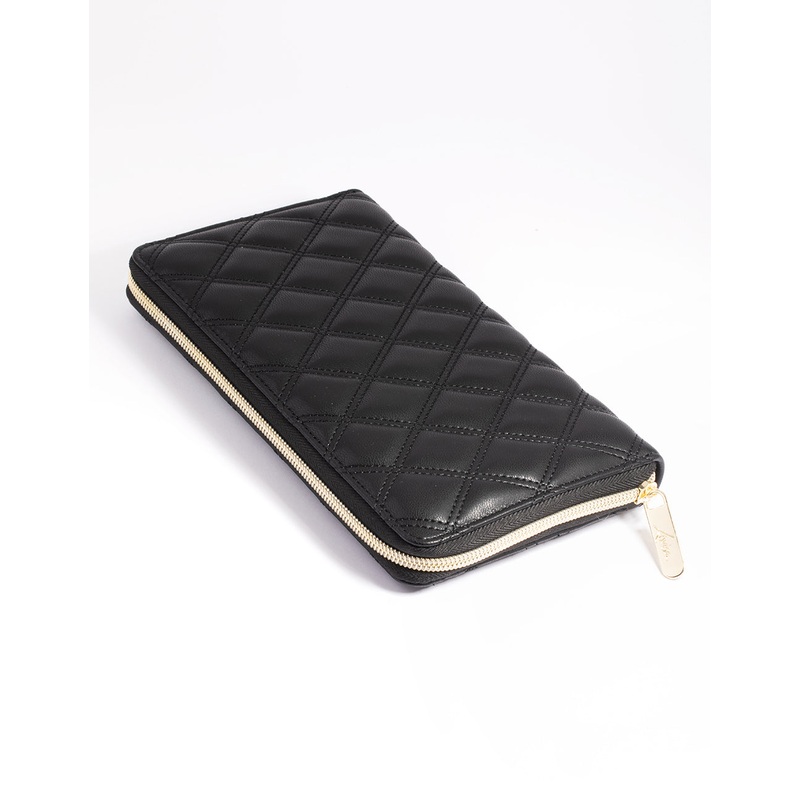 Black Quilted Jewellery Case