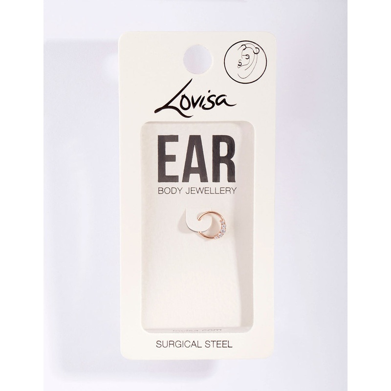 Diamante Side Clicker Earring