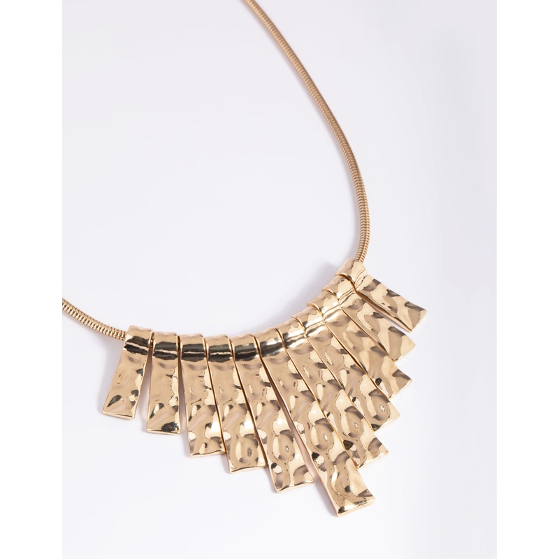 Gold Molten Pendant Necklace
