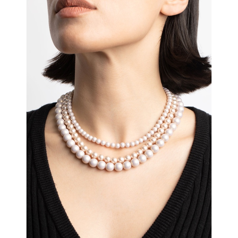 Gold Pearl & Bead Layered Necklace