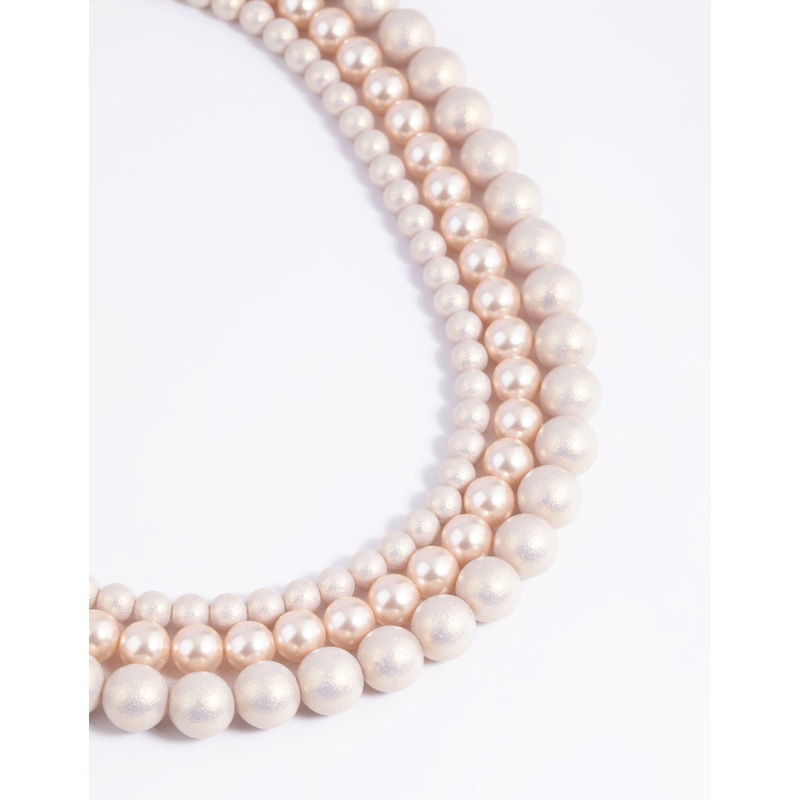 Gold Pearl & Bead Layered Necklace