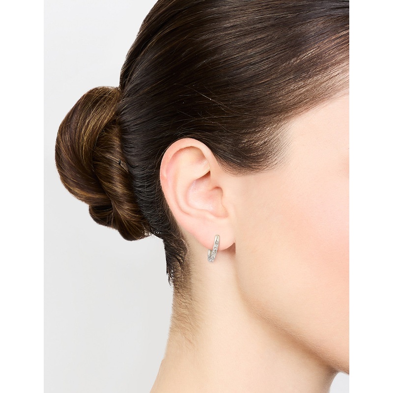 Surgical Steel Diamante Huggie Earrings