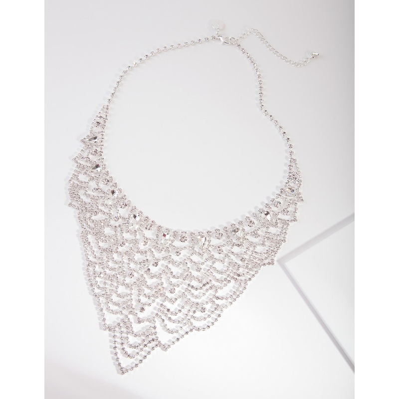 Silver Lattice Chain Necklace