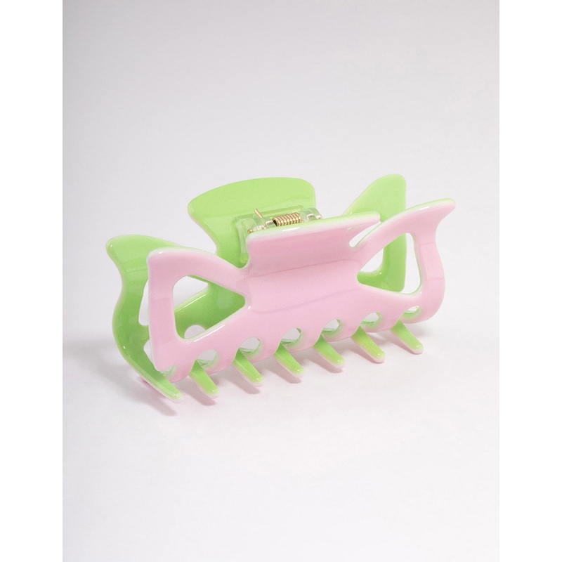 Plastic Contrast Coloured Claw Clip