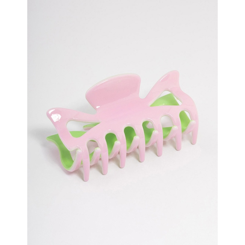 Plastic Contrast Coloured Claw Clip